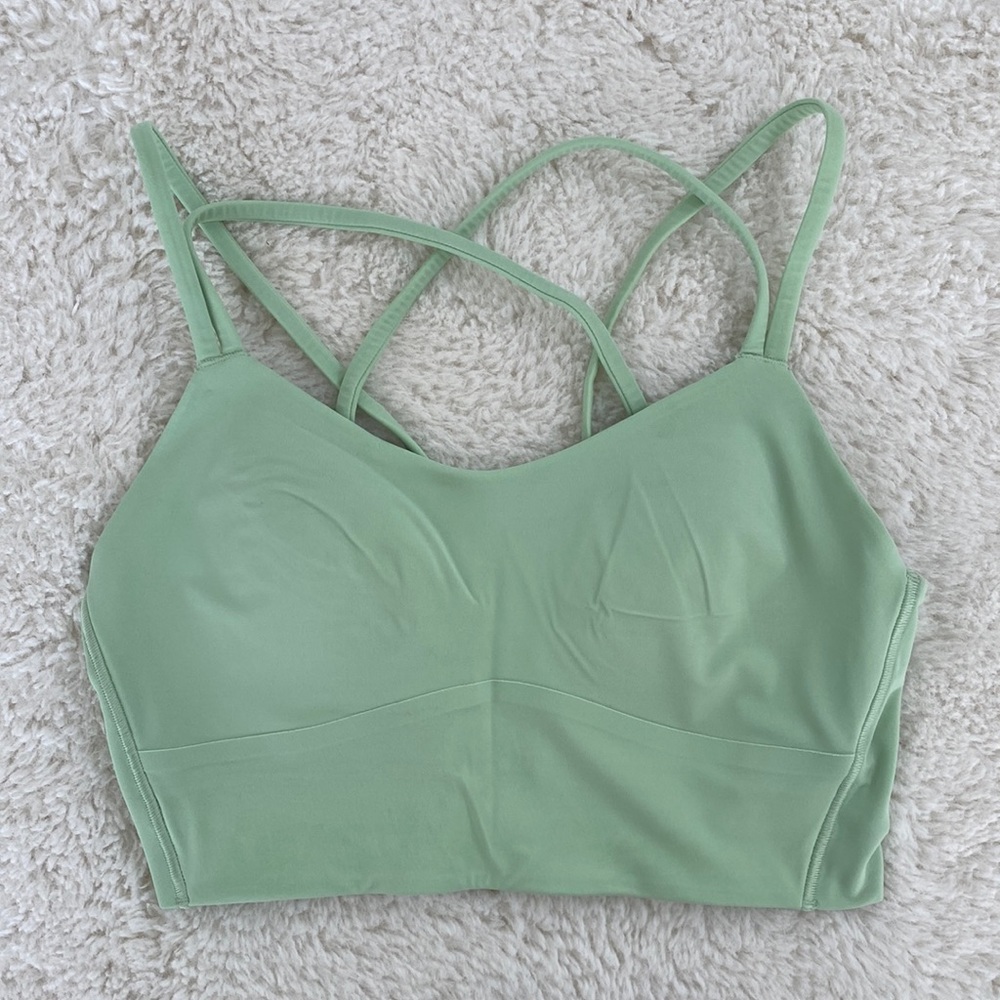 ❤️ Like a Cloud Longline Bra Light Support, B/C Cup Creamy Mint Size 6 NWOT